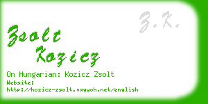 zsolt kozicz business card